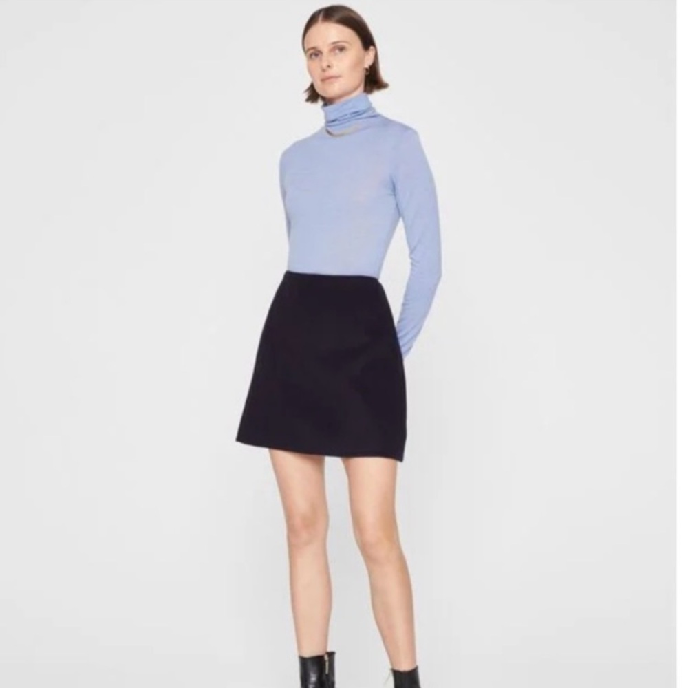 Jcrew Navy wool mini skirt